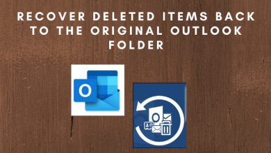 recover deleted items back to the original Outlook Folder